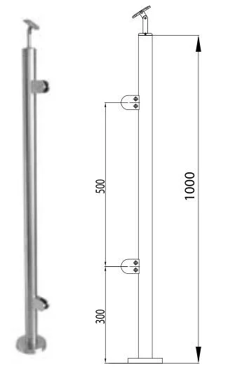 Tubular Steel Stair Railing Balcony Railing Designs in Iron