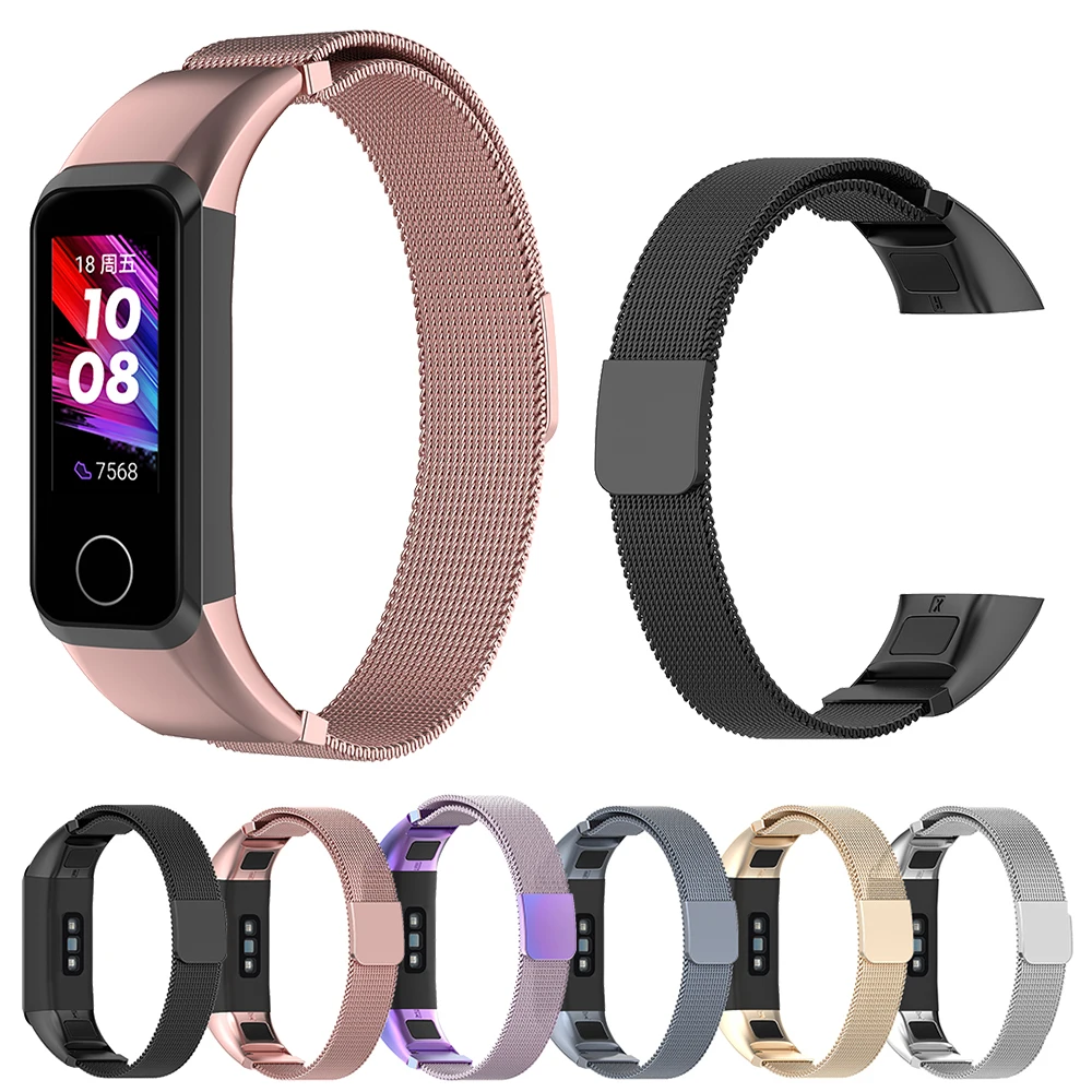 Milanese Loop Strap For Huawei Honor Band Smart Bracelet Stainless Steel Mesh Wrist Band For Huawei Band 5i - Buy Milanese Loop Strap Huawei Honor Band Mesh Wrist