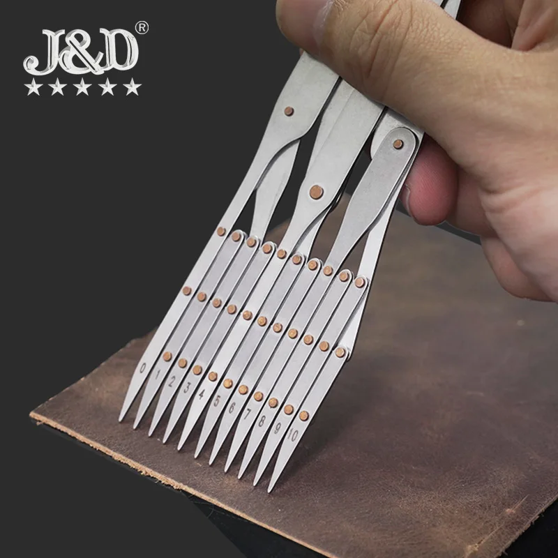 Nattools Stainless Steel Isometric Ruler Handmade DIY Leather Watch Belt Making Tool for Quick Grading