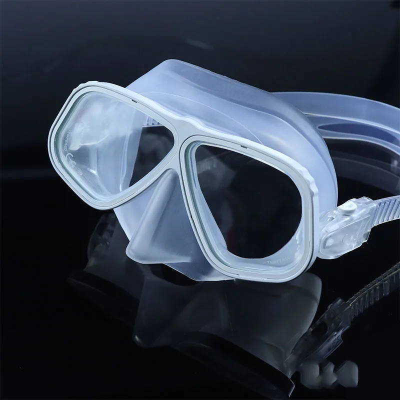 Masque De Plongée Libre Et Lunettes De Natation Pro - Verre Trempé Silicone Pour Homme Adulte (Neuf)