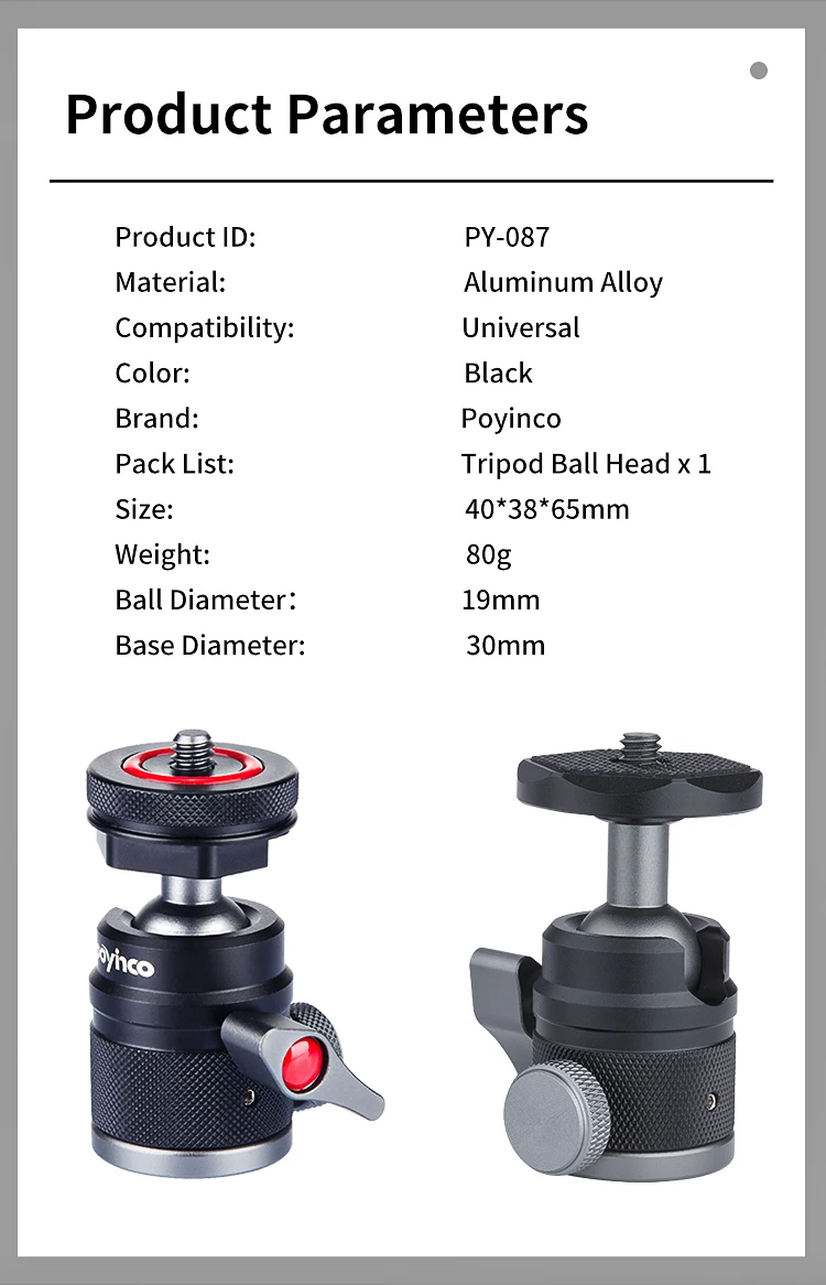 Hot Aluminum Alloy Shoe Mount Adapter 360 Degree Swivel Mini Ball Head 1/4 Tripod Screw Head Portable Camera Camcorder Smart factory