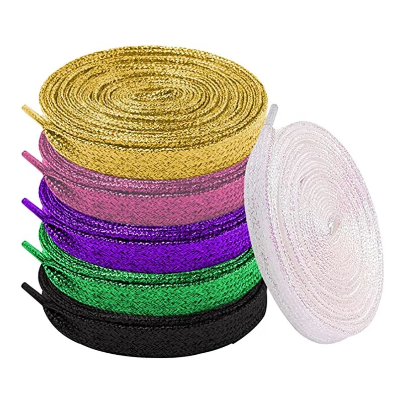 Glitter Shiny Metallic Round Shoe Laces