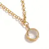Round transparent photo box necklace