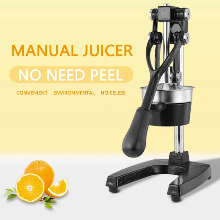 Manual Fruit Juicer,Commercial Grade Home Citrus Lever Squeezer for Oranges, Lemons, Limes, Grapefruits and More,Stainless Steel and Cast Iron