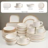 White yellow-6 people set