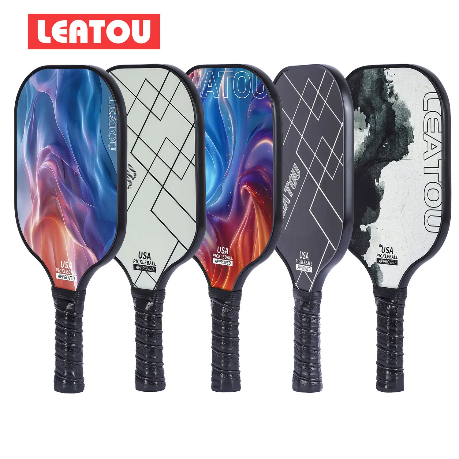 LEATOUピクルボールパドル 軽量カーボンファイバー製・ホニカムコア