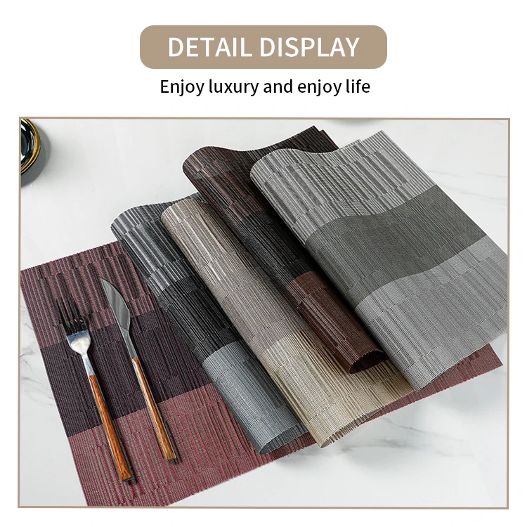 Starunk Free Sample Cheap Pvc Placemat Striped Table Mats Nonslip