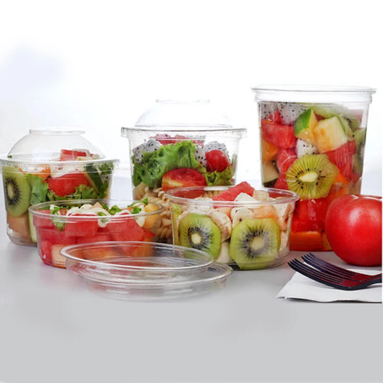 
 Одноразовый контейнер для хранения домашних животных, салатник, пластиковая круглая коробка для упаковки еды  