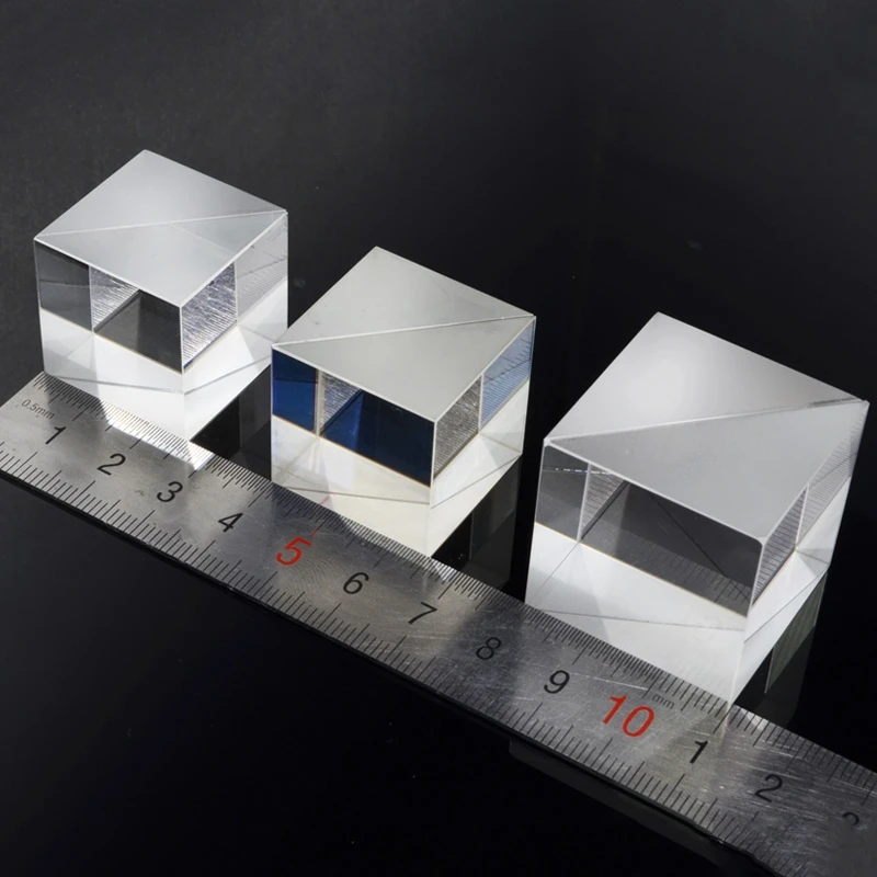 Custom Quartz K9 Optical Glass Cube Rectangular Prisms with Tetrahedral Beam Splitter Prism