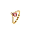 JH0443Yellow Gold-5Garnet