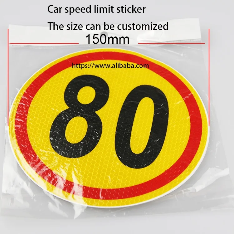 Custom Cheap Car Reflective Speed Limit Sign  Vinyl  Stickers