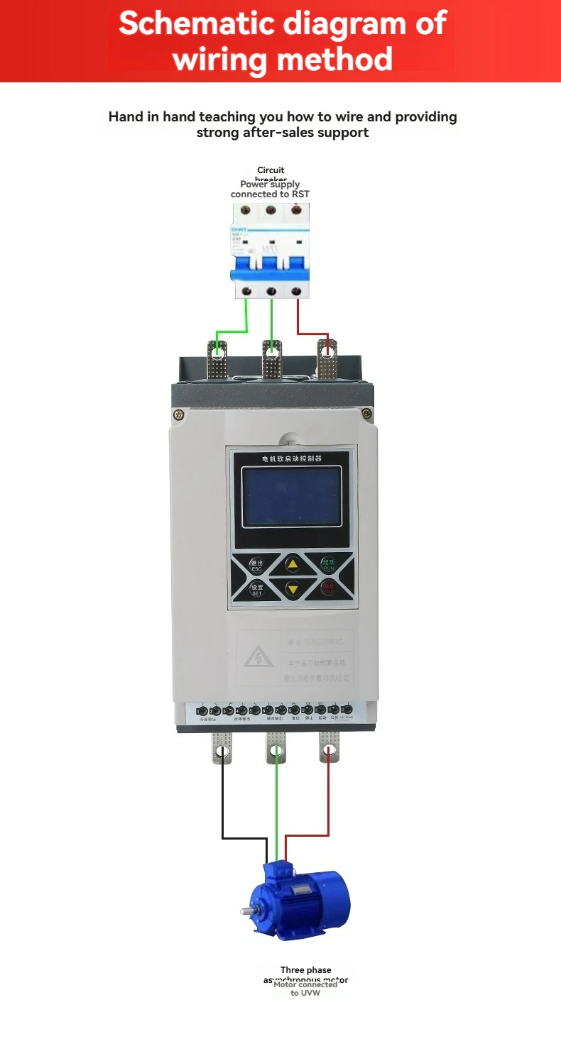 S-Series Online Soft Starter 12V Inverter Vector Control 750W Rated Power Single/Three Phase Motors/Compressors Variable