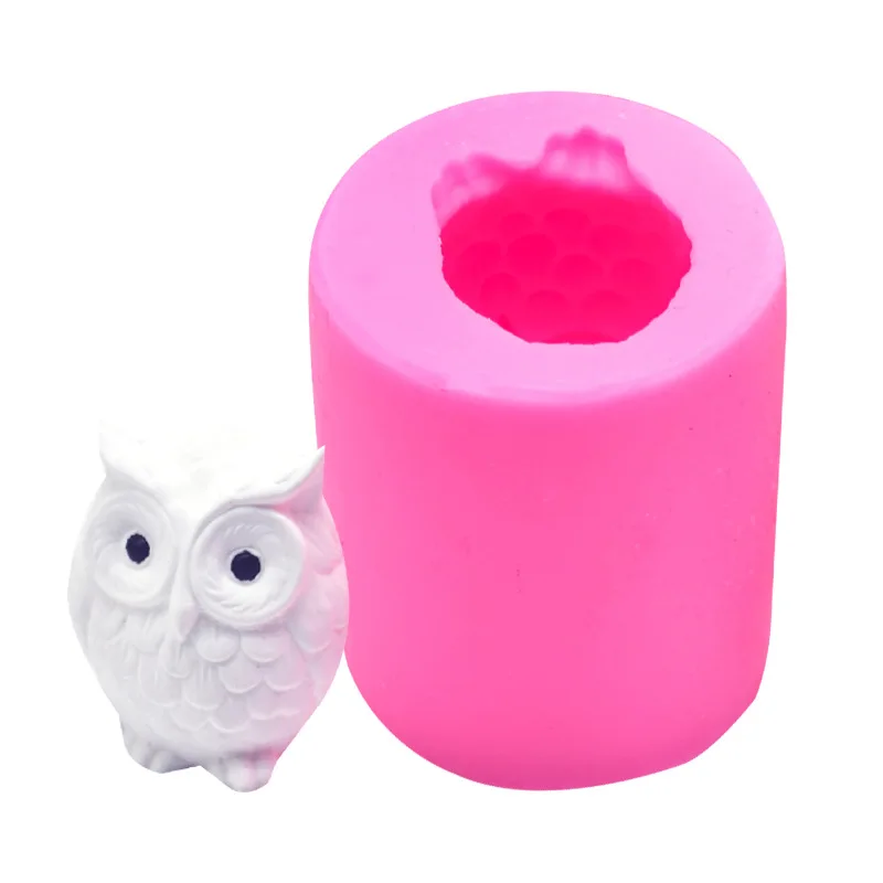 3D Silicone Owl Shape Candle Mold Handmade DIY Crafts Making Resin Wax Plaster