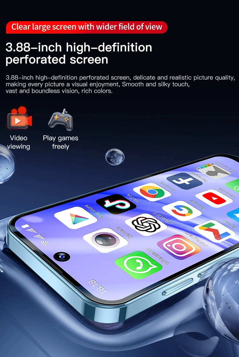 2025 XS19专业迷你手机3.88 “双sim卡3G + 32GB英语法语低价小尺寸美国4G法语西班牙语