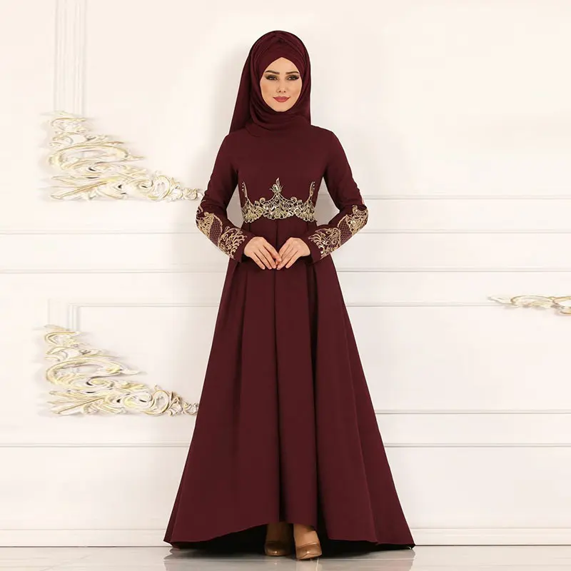 Wholesale New Muslim Embroidered High Waist Slim-fit Ethnic Long ...