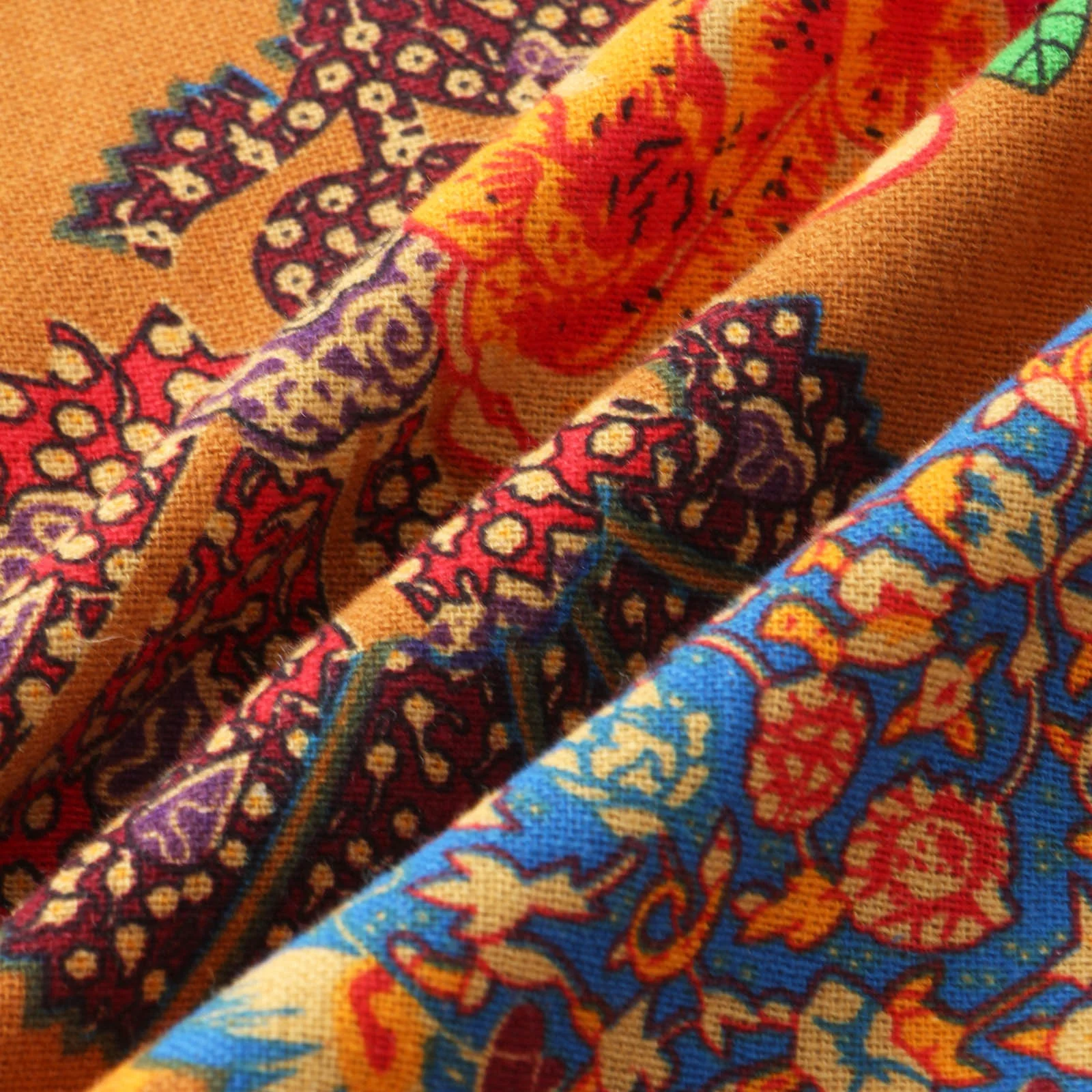 Mens Ethnic Short Sleeve Casual Polyester Geometry Print Hawaiian Shirt Blouse Couple Loose Fit Hawaii Vintage Shirts