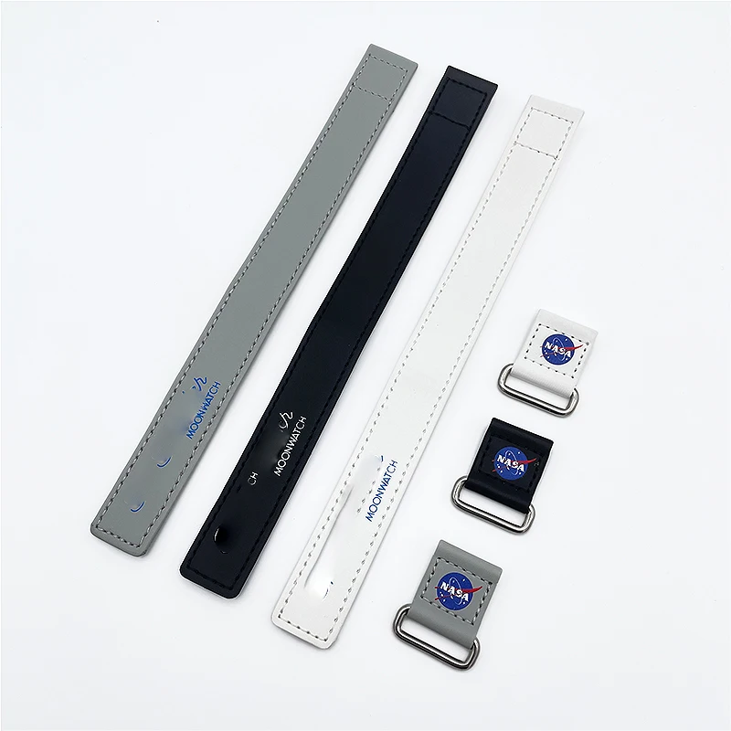 For NASA Mission to Moon Leather Watch Band Watch Strap