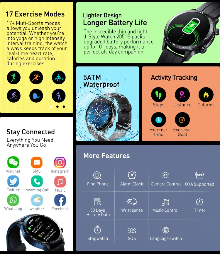 New Product 1.39 Amoled Screen 3d Glass Ekg Blood Pressure Spo2 Sleep