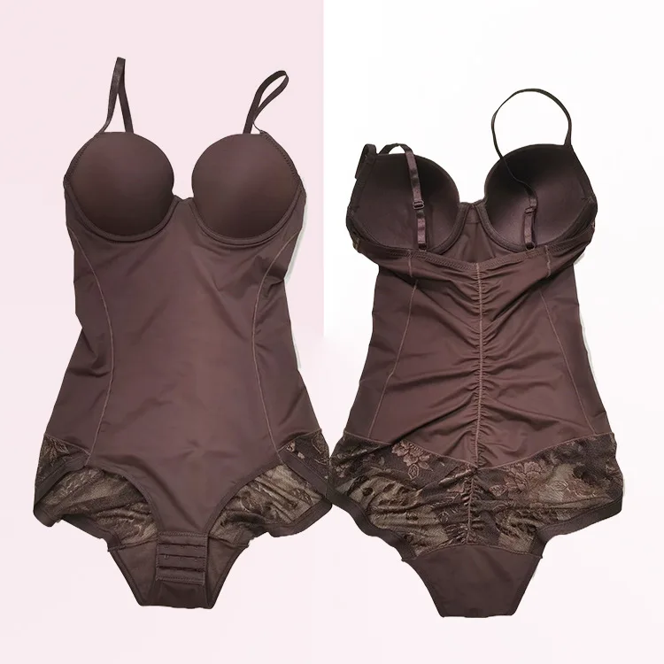 HKRXEC Seamless Support Shaping Bodysuit in Brown