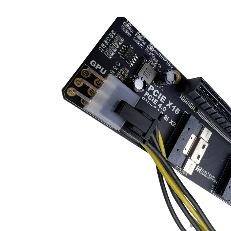 デュアルポート SFF-8654 SlimSAS 8i X2 - PCIe 4.0x16 スロット