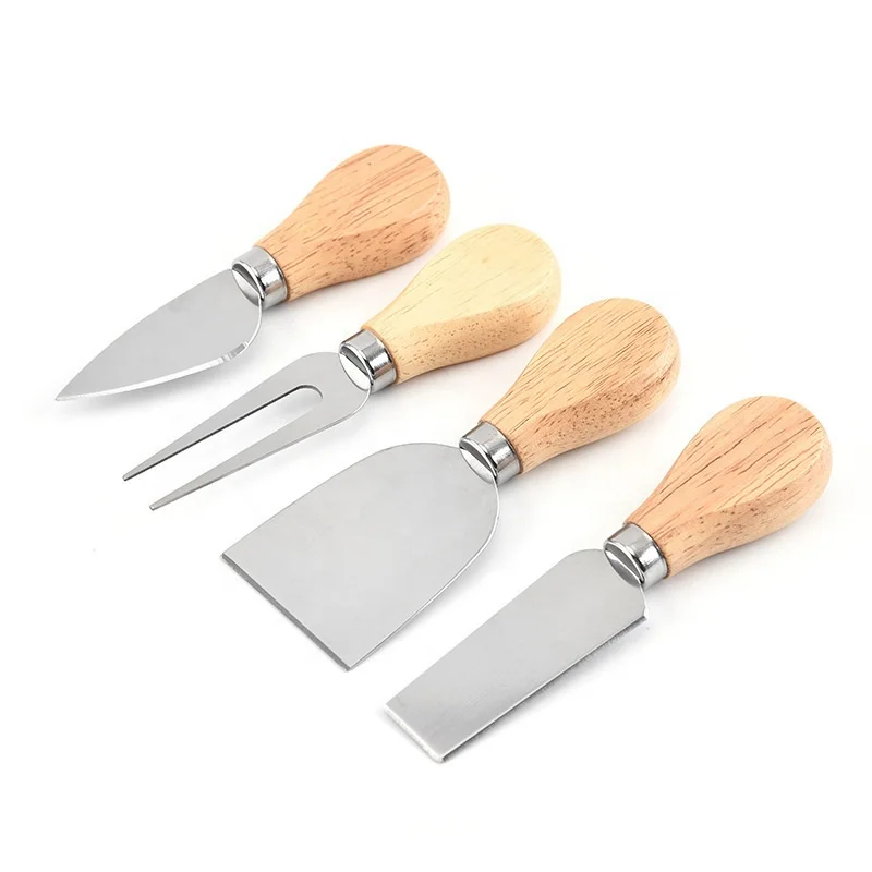 4 шт./компл. набор деревянных ручек Бард дубовый бамбуковый нож набор для нарезки кухонных сыров полезные инструменты для приготовления пищи резак для сыра