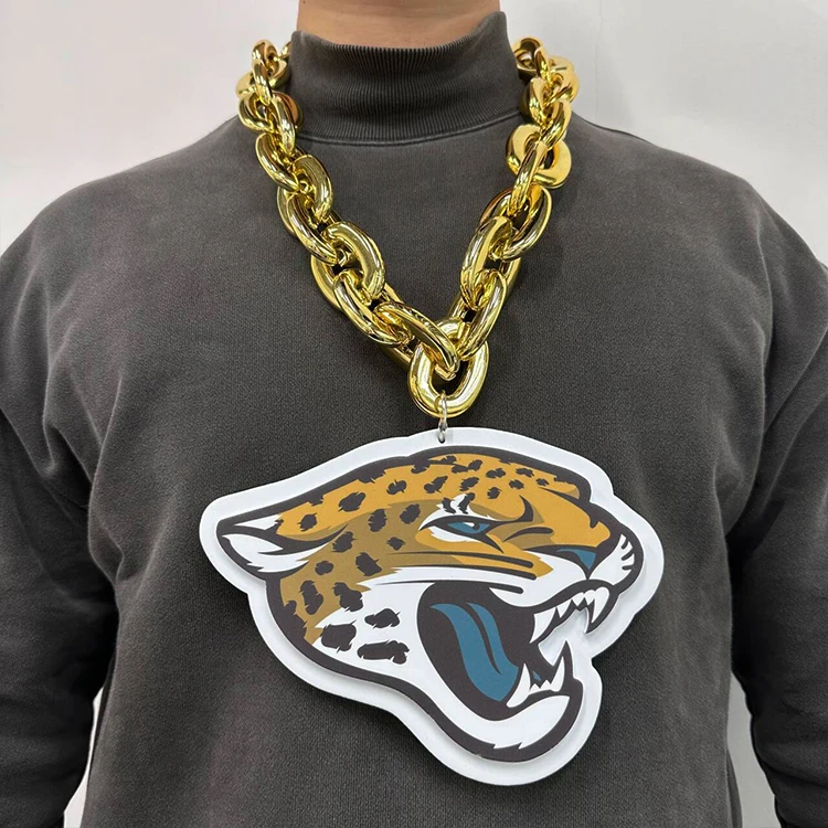 Detroit Lions BIG LOGO 3D Foam Chain Necklace – FanFave Fan Gear