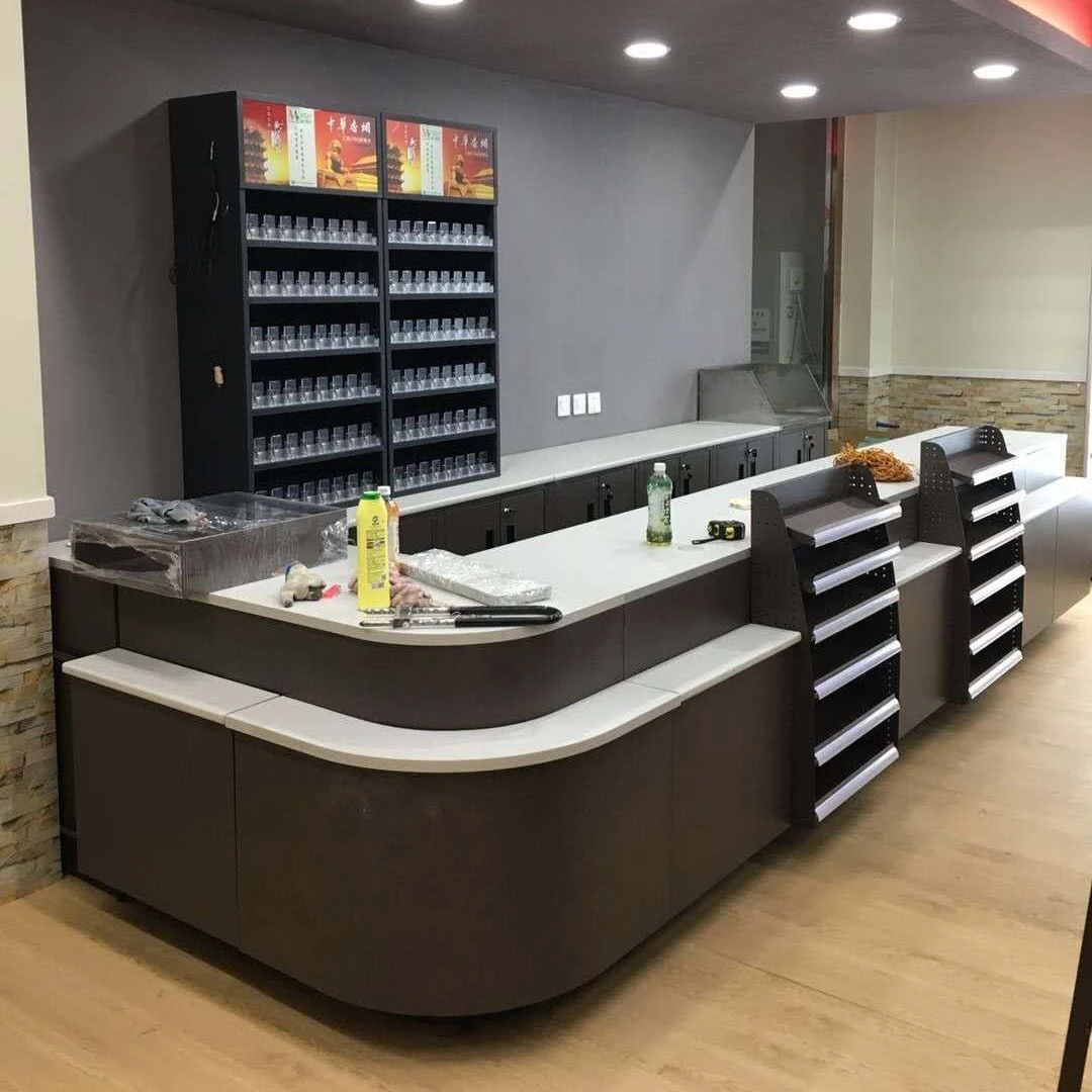 Metal Cash Counter Table Design in Shops