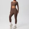 7104 long sleeve 7100 trousers suit-chestnut