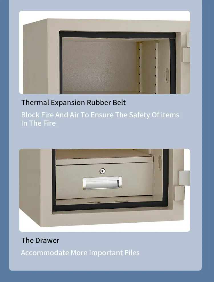 CEQSAFE Home Office Fire Box 2 Key Locks Cabinet Document Fireproof Safe factory