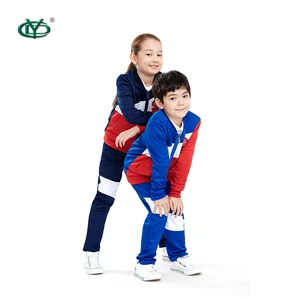 Custom logo Embroidery Wholesale School Sport Suit Boys and Girls Sweatsuit
