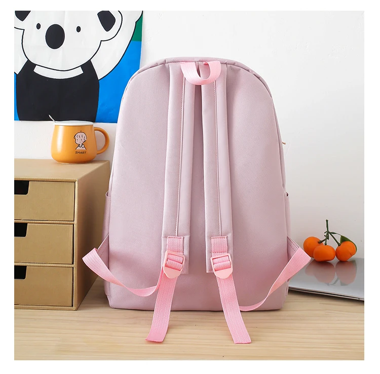 Hot sale Fashion high quality school   bag backpack set school bag girls schoolbags lovely college style  Travel  bag