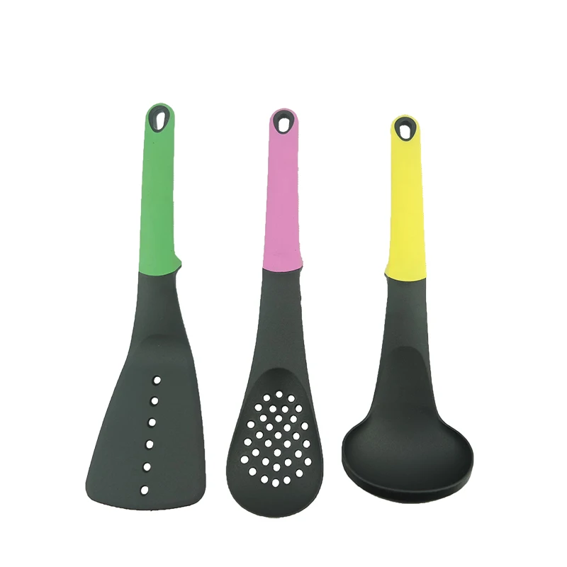 
 Набор нейлоновых кухонных принадлежностей 6 шт., устойчивых к высоким температурам, с цветной коробкой и подставкой  