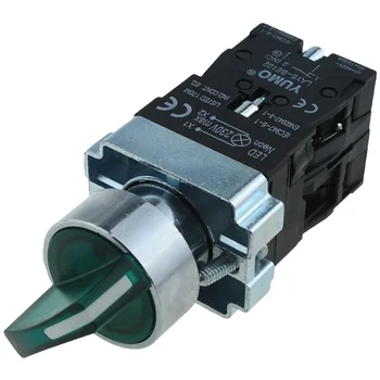 USYUMO LAY5 metal type switch with lamp 2 position stay put standard handle direct supply button