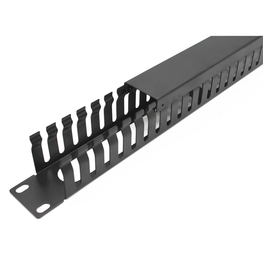 1u Metal Horizontal With Metal Cover,Rack Mount Cable Management