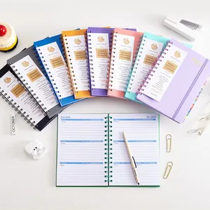 Custom Luxury Hardcover PP Cover Daily Planner A5 Spiral Journal Business Notebook With Logo