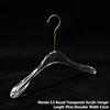 Cintre rond transparent en acrylique pour femmes, 3,5 cm