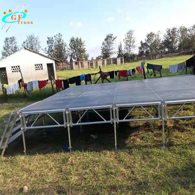 Concert Event 4*4ft 4*8ft Stage Equipment System Platform Plywood Portable Stage Platform for Shows Quickly Setup Stage