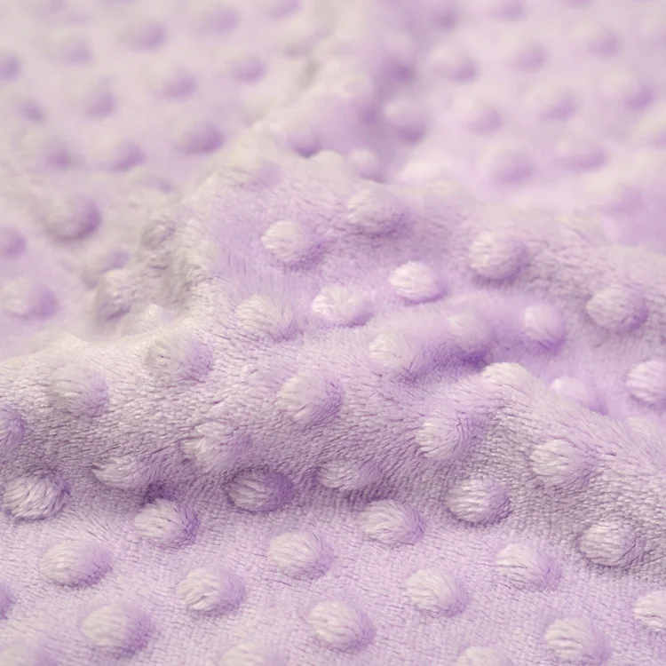 KINGCASON Multi Colors 100% Polyester Bubble Dot Minky Embossed Velvet Fabric For Winter