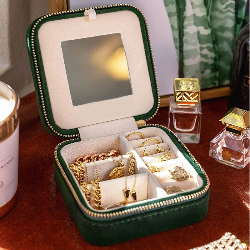 Wholesale Travel Jewelry Case Elegant Velvet Organizer