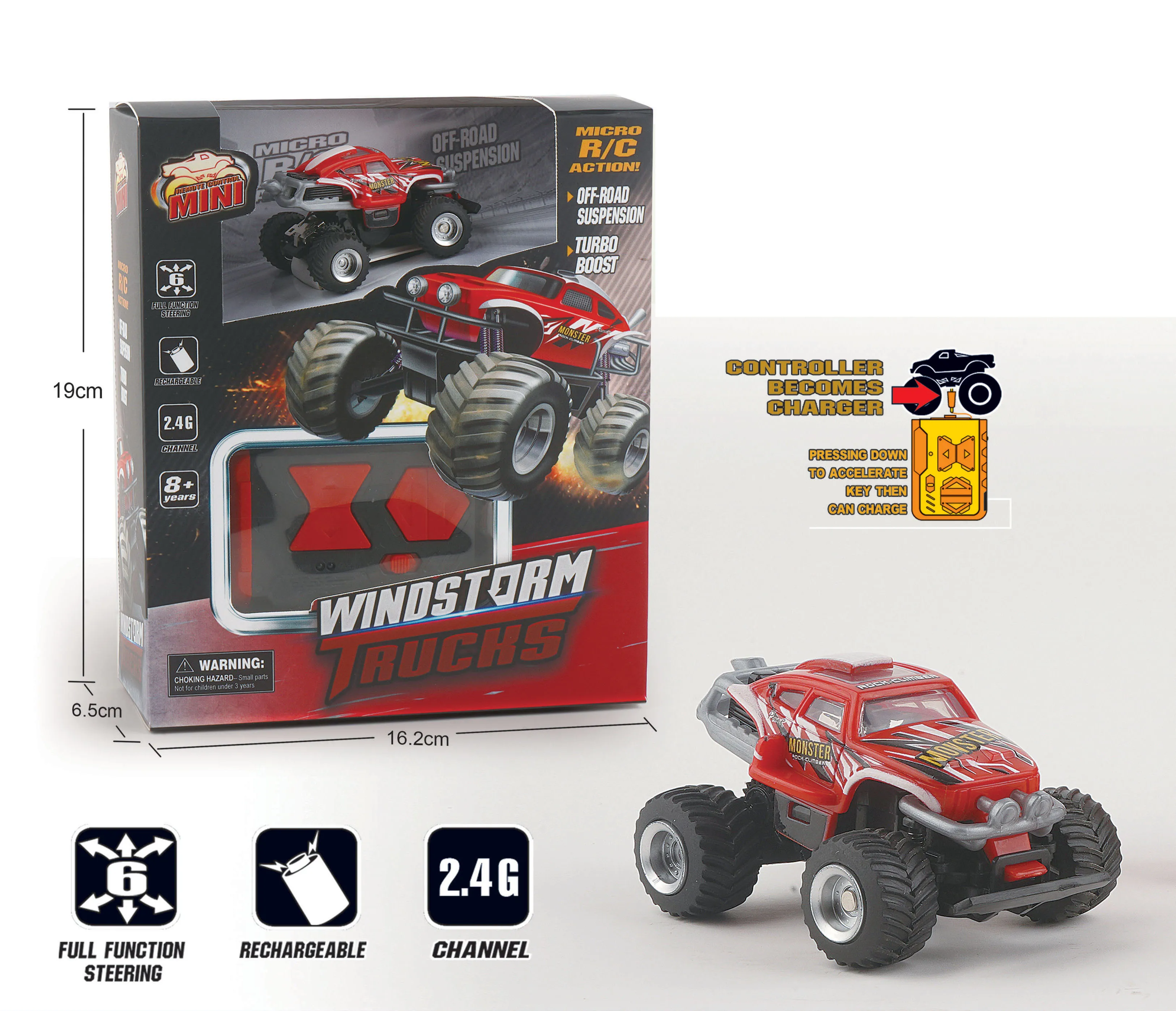 1/64 2.4G 5-Channel 6.5cm RC Car Mini Remote Control Mountain Bike All-Round Shock Absorber Children's Toy Mountain Bike