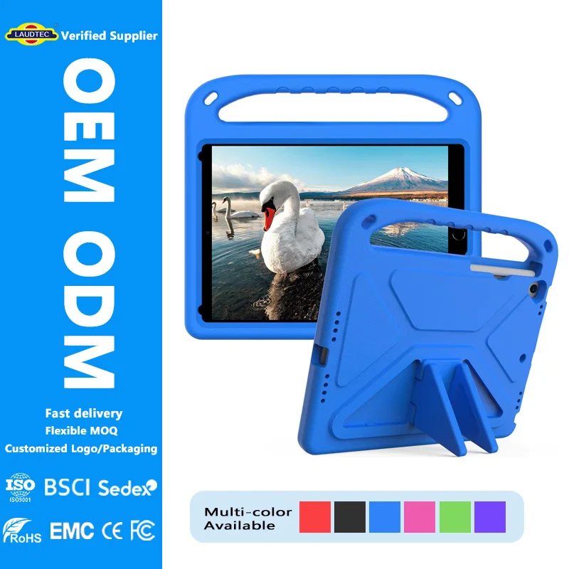 product laudtec shockproof eva tablet case compatible for ipad 10th  11th kid safe drop proof protective cover with anti slip text-2