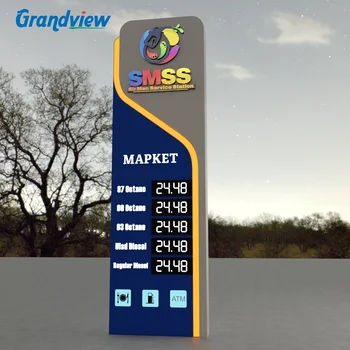 ガソリンスタンド価格看板LED広告広告ガソリンスタンドパイロンサイン