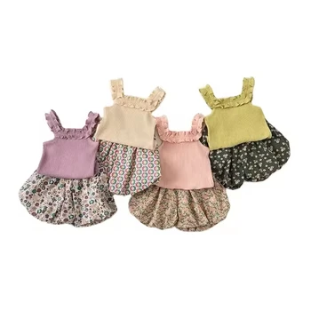 children's clothing Korean style children's sleeveless set 2024 new girl  summer clothing  children's clothing wholesale