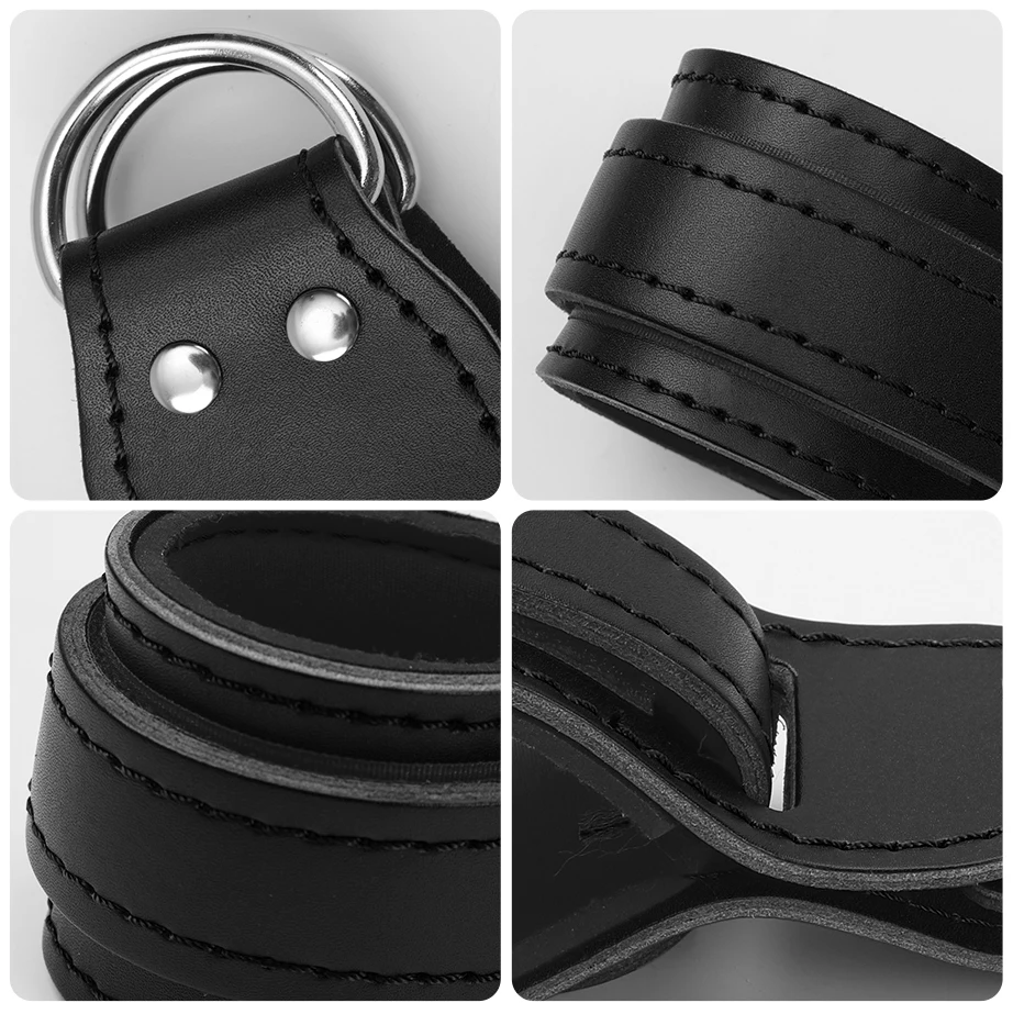 Wholesale Custom Adjustable Black Ankle Strap Weight Lifting Gym Ankle