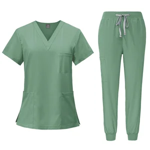 Factory Custom Medical Scrubs Uniform Medical Scrubs Sets Woven Nurse Scrubs Uniform Set for Women and Men