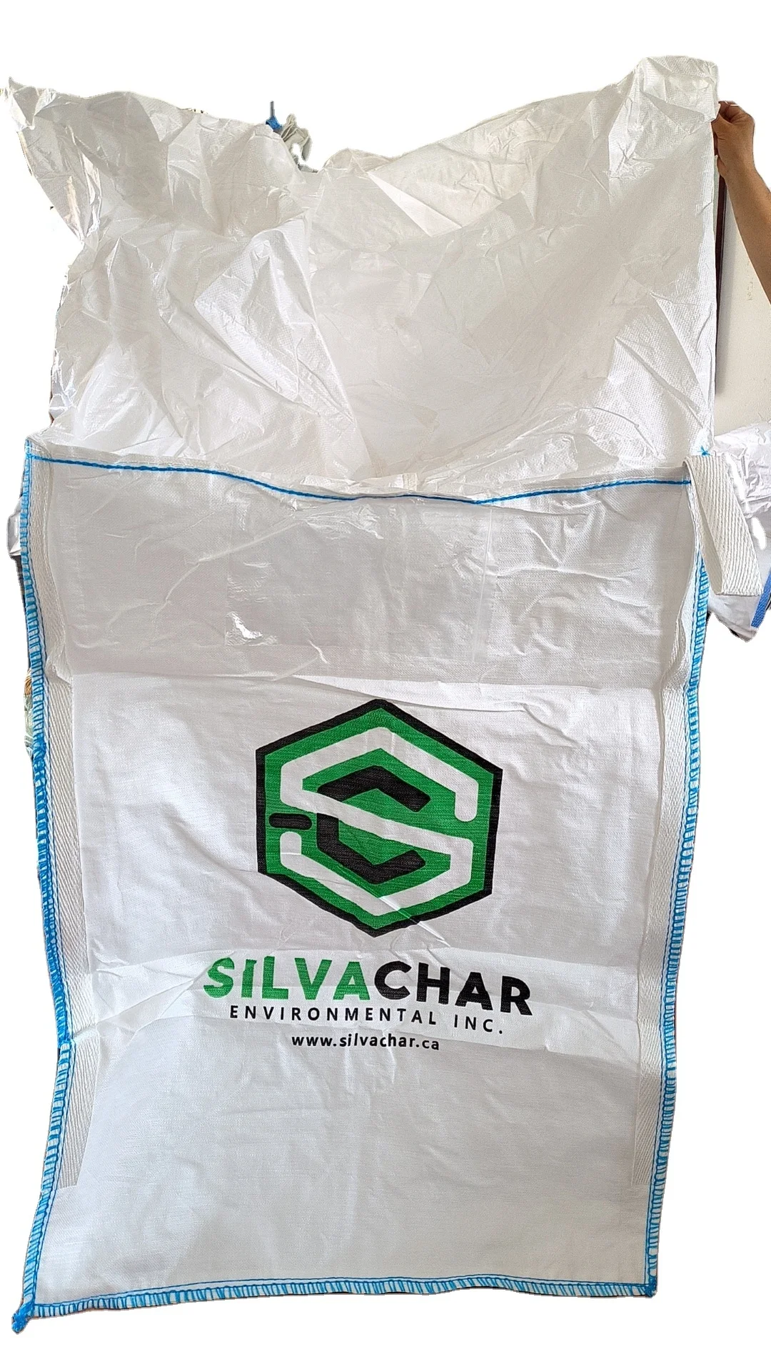 1000kg Jumbo Tonn Bag PP Material FIBC Bags with Bottom Discharge and Top Fill Spout for Bulk Product Storage Transportation