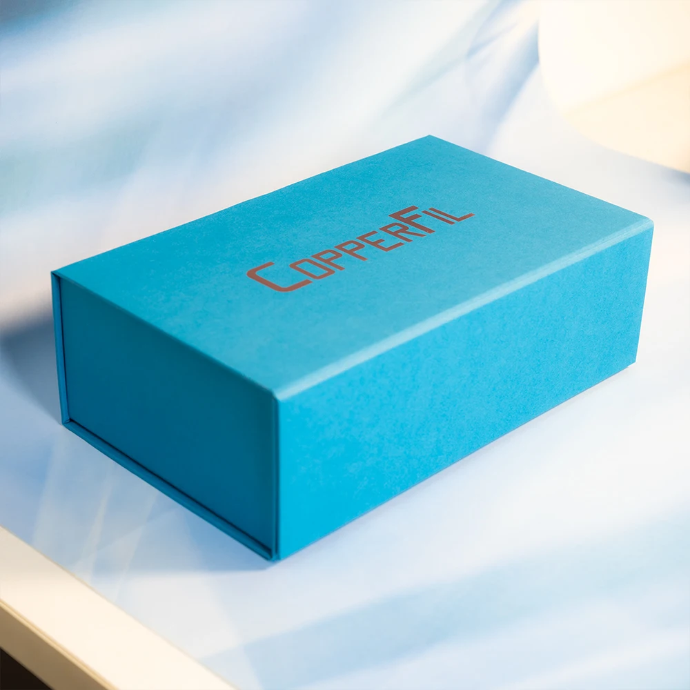 product custom size hot stamping art paper handmade rigid flip handmade clothing magnetic folding packaging box-4