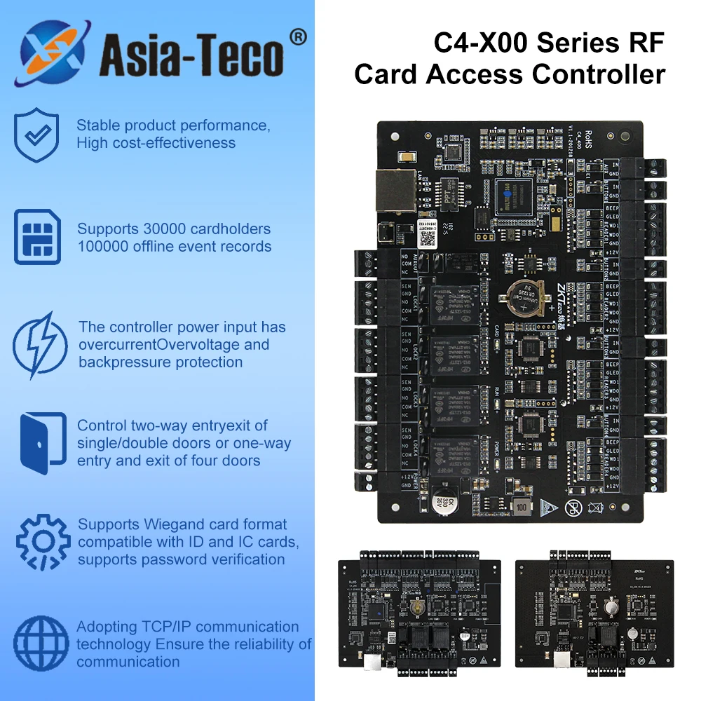 ID-C4RM、ID-C4RCセット ZKTeco RFID Door Controller Panel ZKAccess3.5 C4-100 C4-200 C4-400