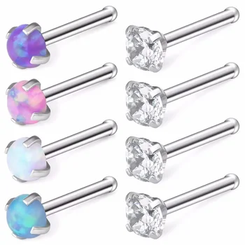 1PCS Classic Engagement Titanium Gold Plated Nose Bone Rings Cartilage Ear Studs Body Piercing Jewelry for Women Children