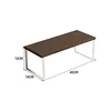 Walnut-colored with white frame, small size, 40 x 19 x 14.2 cm